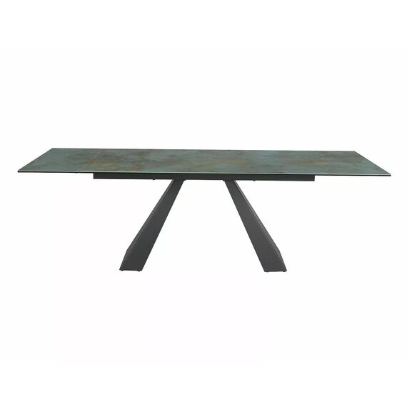 Стол обеденный SIGNAL SALVADORE Ceramic Ossido Verde бирюзовый/черный мат 160-240/90, изображение 9
