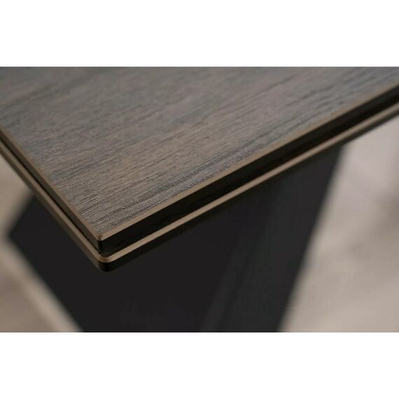 Стол обеденный SIGNAL WESTIN Ceramic эффект дерева/черный мат 160-240/90, изображение 5