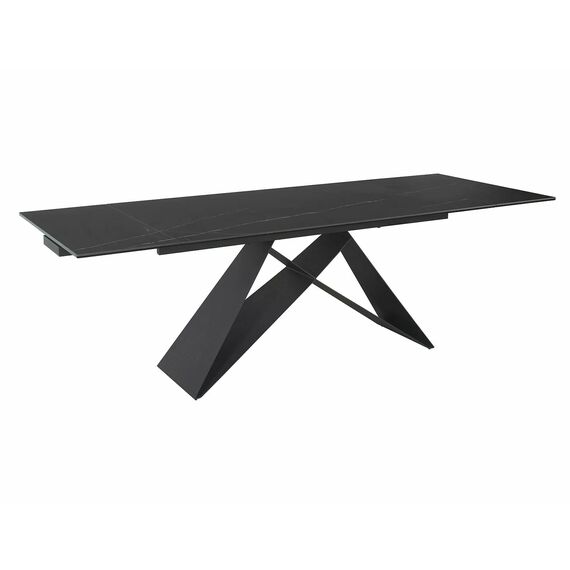 Стол обеденный SIGNAL WESTIN Ceramic Sahara Noir черный/черный мат 160-240/90, изображение 2