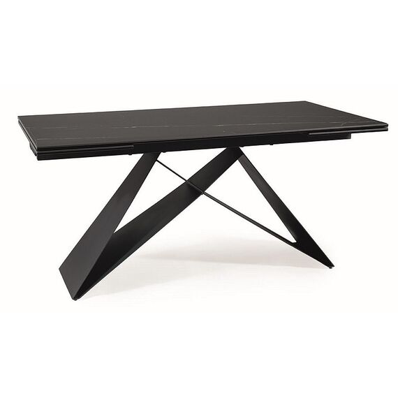 Стол обеденный SIGNAL WESTIN Ceramic Sahara Noir черный/черный мат 160-240/90