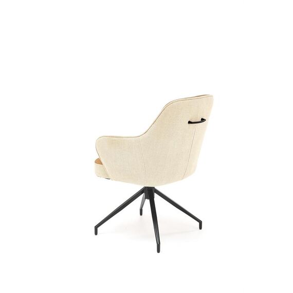 Стул HALMAR K527 коричневый/черный, поворотный, изображение 3