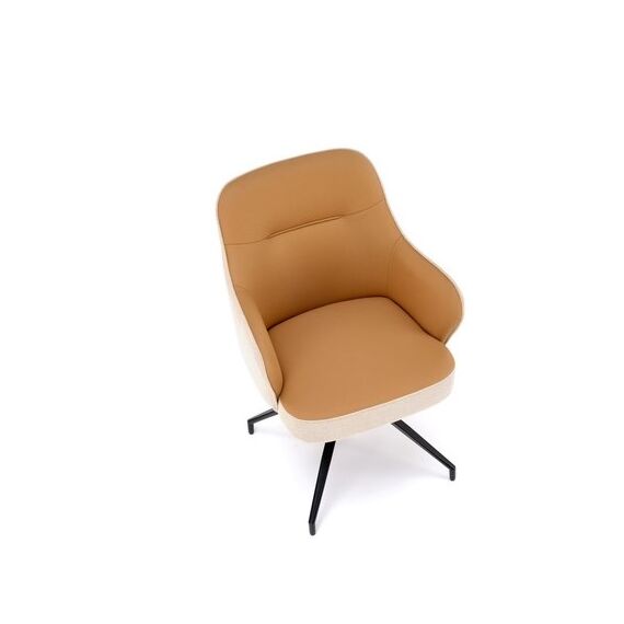 Стул HALMAR K527 коричневый/черный, поворотный, изображение 5