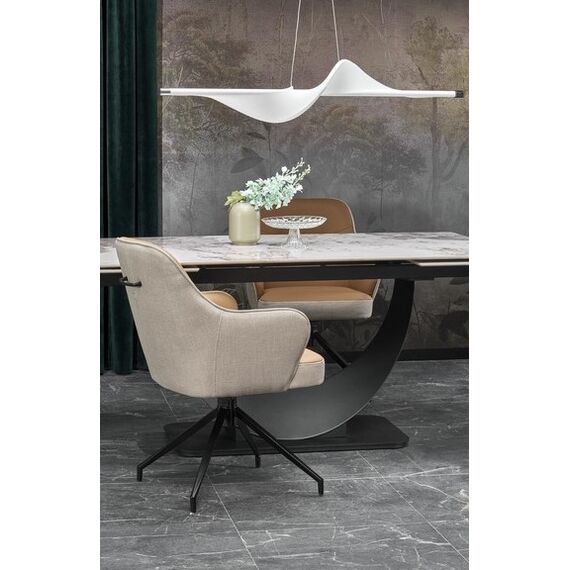 Стул HALMAR K527 коричневый/черный, поворотный, изображение 6