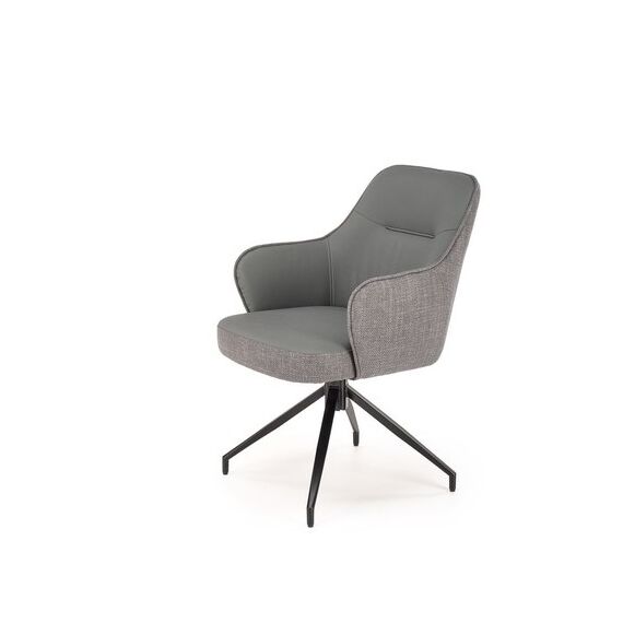 Стул HALMAR K527 серый/черный, поворотный, изображение 7