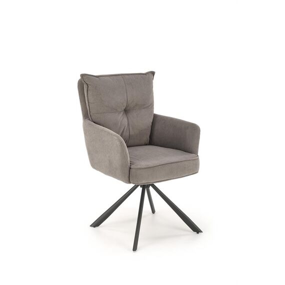 Стул HALMAR K528 серый/черный, поворотный, изображение 2