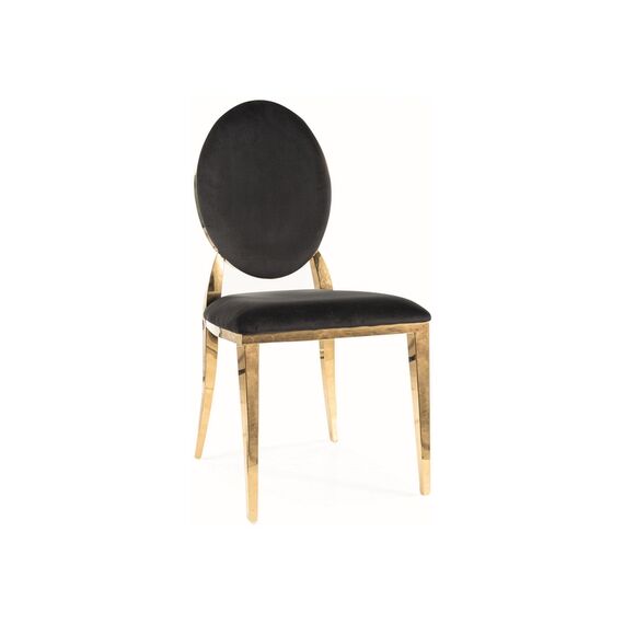 Стул SIGNAL KING Velvet Bluvel 19 черный/золотой