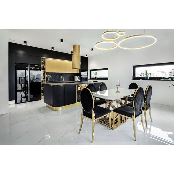 Стул SIGNAL KING Velvet Bluvel 19 черный/золотой, изображение 7