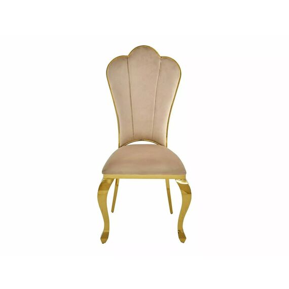 Стул SIGNAL QUEEN Velvet Bluvel 28 бежевый/золотой, изображение 4