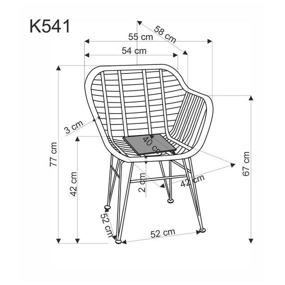 Стул HALMAR K541 серый/натуральный/черный, изображение 10