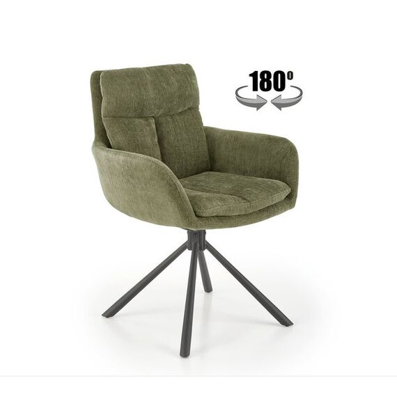 Стул HALMAR K495 оливковый/черный, поворотный