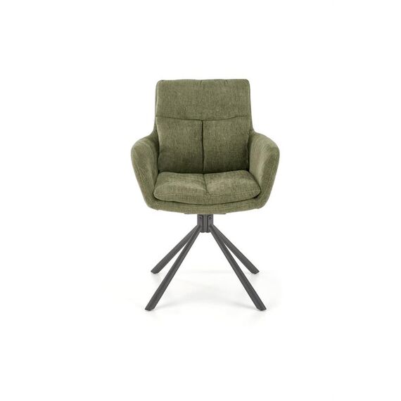 Стул HALMAR K495 оливковый/черный, поворотный, изображение 3