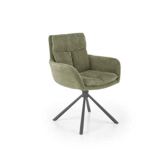 Стул HALMAR K495 оливковый/черный, поворотный, изображение 2