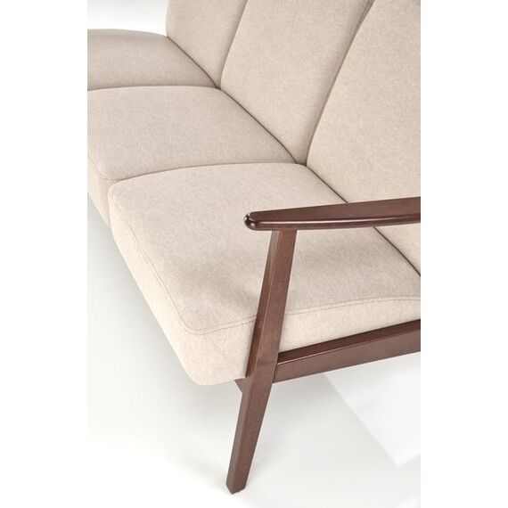 Диван HALMAR MILANO 3S tap. Castel 15 бежевый/орех, изображение 3