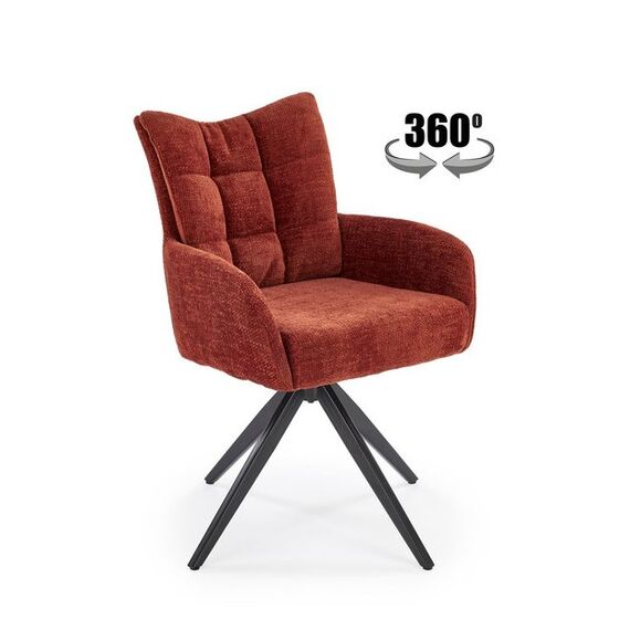 Стул HALMAR K540 корица/черный, поворотный