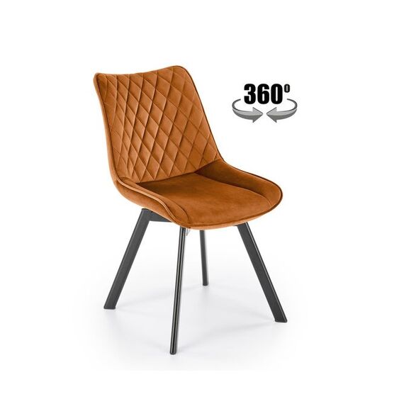 Стул HALMAR K520 корица/черный, поворотный