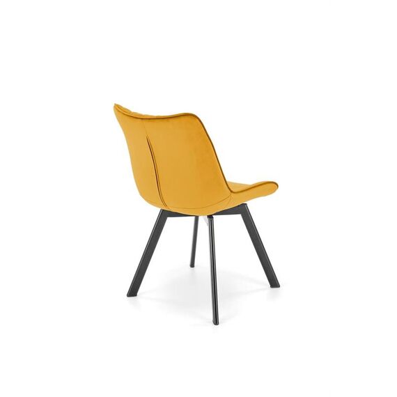 Стул HALMAR K520 горчичный/черный, поворотный, изображение 5