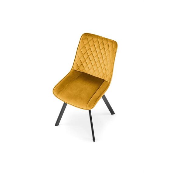 Стул HALMAR K520 горчичный/черный, поворотный, изображение 7