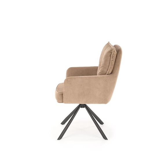 Стул HALMAR K528 капучино/черный, поворотный, изображение 4