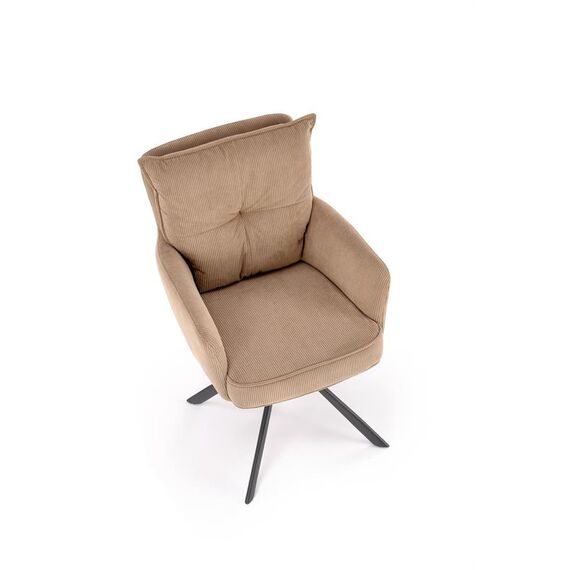 Стул HALMAR K528 капучино/черный, поворотный, изображение 7
