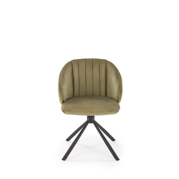 Стул HALMAR K533 оливковый/черный, поворотный, изображение 3