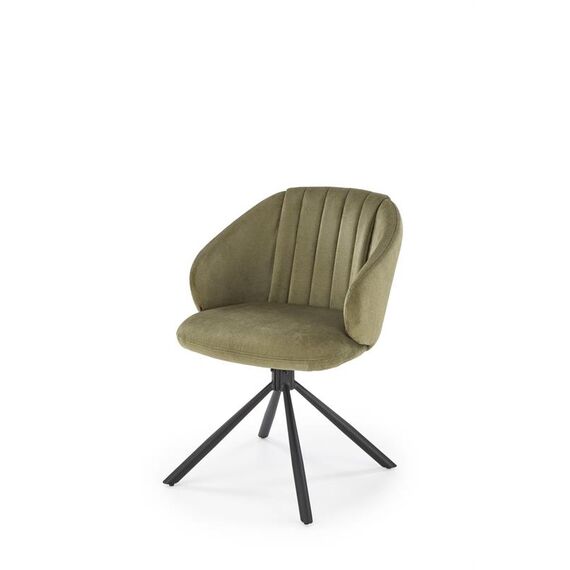 Стул HALMAR K533 оливковый/черный, поворотный, изображение 2