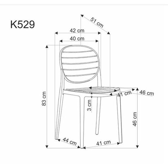 Стул HALMAR K529 белый/натуральный, изображение 2