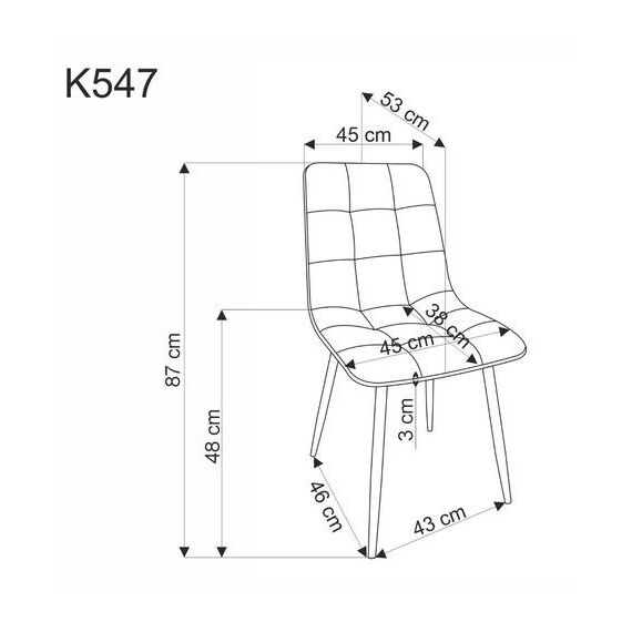 Стул HALMAR K547 черный/черный, изображение 10