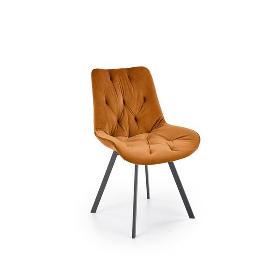Стул HALMAR K519 корица/черный, поворотный, изображение 2