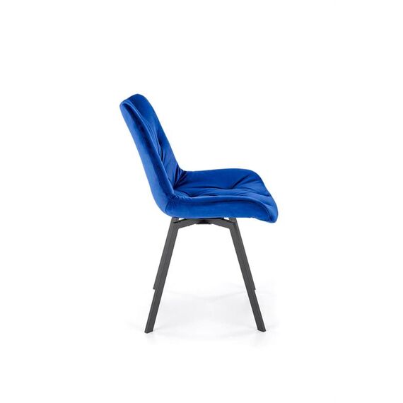 Стул HALMAR K519 синий/черный, поворотный, изображение 4