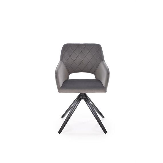 Стул HALMAR K535 серый/черный, поворотный, изображение 3