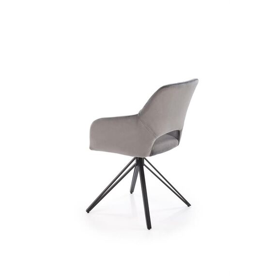 Стул HALMAR K535 серый/черный, поворотный, изображение 5