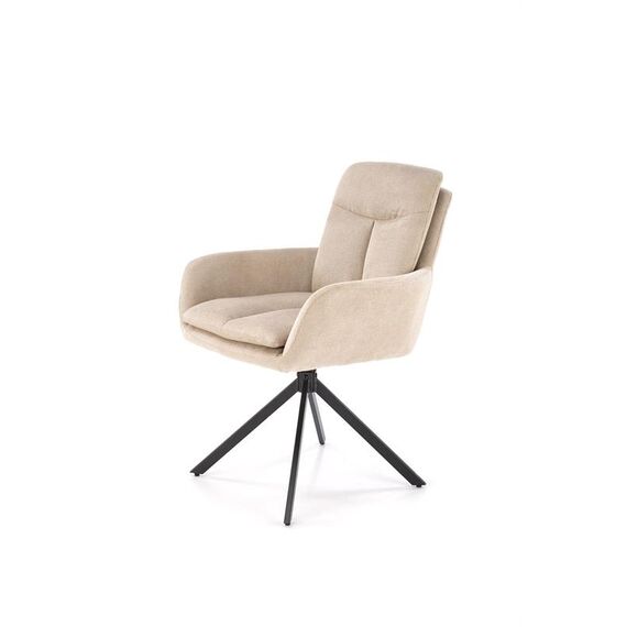 Стул HALMAR K536 бежевый/черный, поворотный, изображение 2