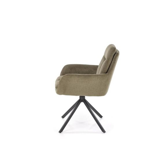 Стул HALMAR K536 оливковый/черный, поворотный, изображение 4