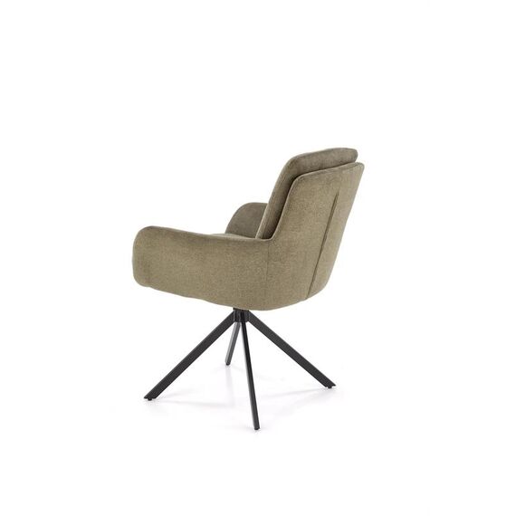 Стул HALMAR K536 оливковый/черный, поворотный, изображение 5