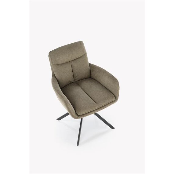 Стул HALMAR K536 оливковый/черный, поворотный, изображение 7