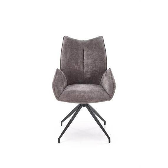 Стул HALMAR K553 серый/черный, поворотный, изображение 4