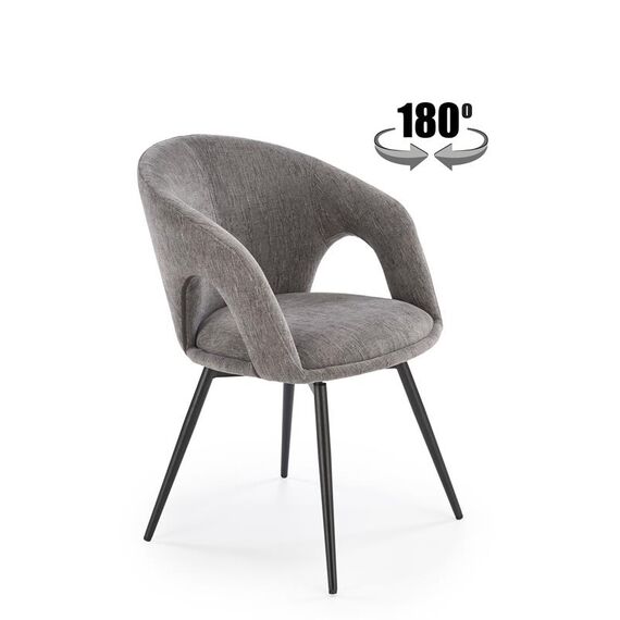 Стул HALMAR K550 серый/черный