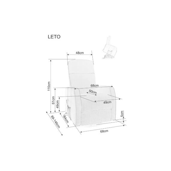 Кресло SIGNAL LETO Brego 34 раскладное, бежевый, изображение 9