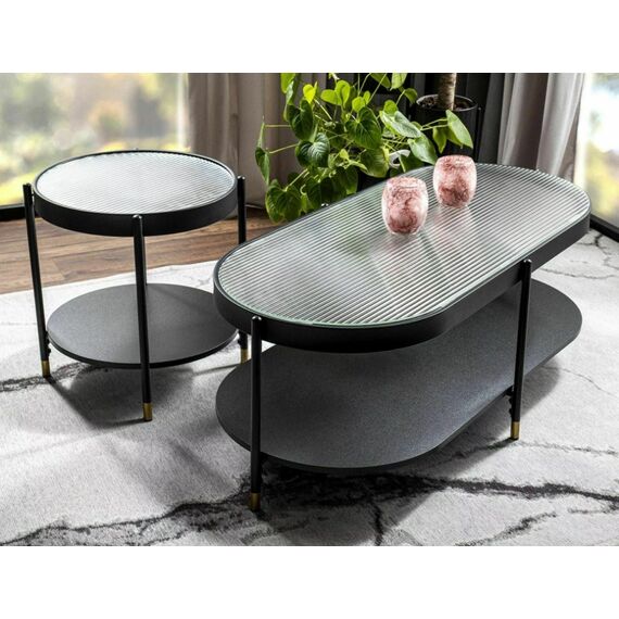 Стол журнальный SIGNAL LAGUNA A белый/черный, 45/48, изображение 2