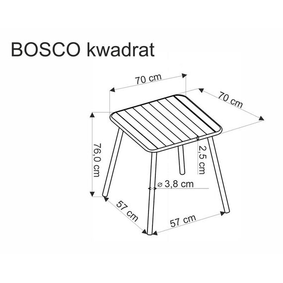 Стол обеденный HALMAR BOSCO KW белый, 70/70/76, изображение 8