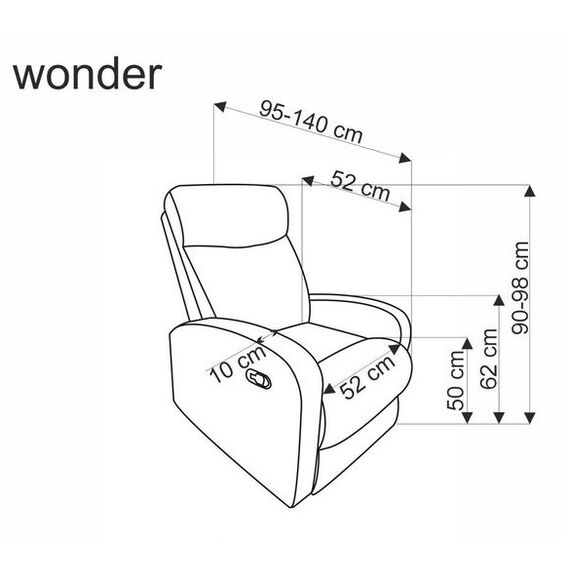 Кресло HALMAR WONDER раскладное, горчичный, изображение 8
