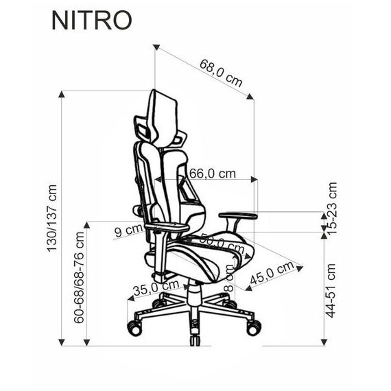 Кресло компьютерное HALMAR NITRO черный, изображение 6