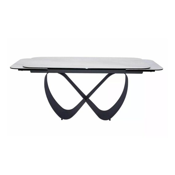 Стол обеденный SIGNAL INFINITY Ceramic Nature Cloud белый/черный 160-240/95, изображение 6