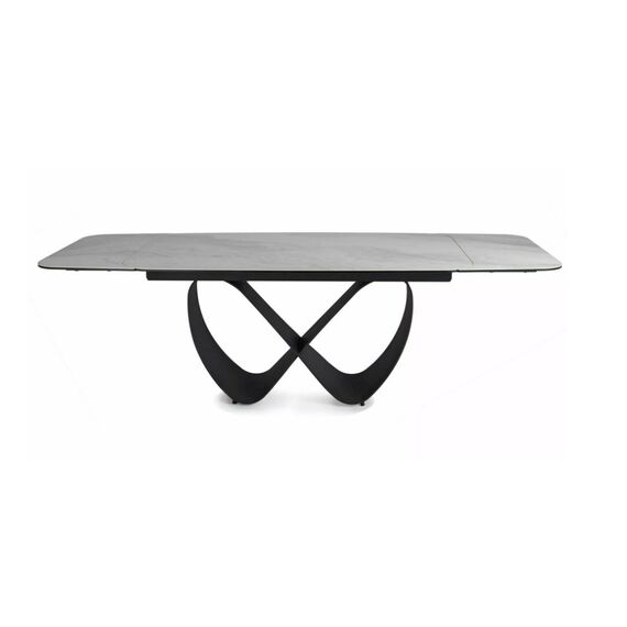 Стол обеденный SIGNAL INFINITY Ceramic Nature Cloud белый/черный 160-240/95, изображение 5