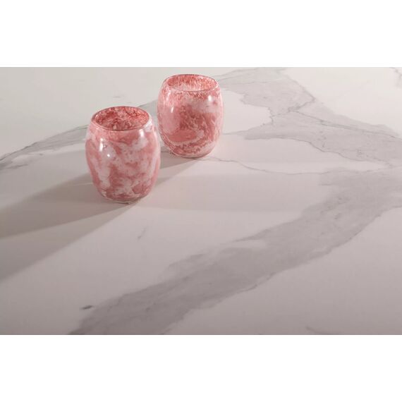 Стол обеденный SIGNAL PETERSON Ceramic Statuario Venato белый/черный мат 160-240/90, изображение 7