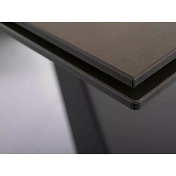 Стол обеденный SIGNAL SALVADORE Ceramic Ossido Bruno коричневый/черный мат 160-240/90, изображение 5