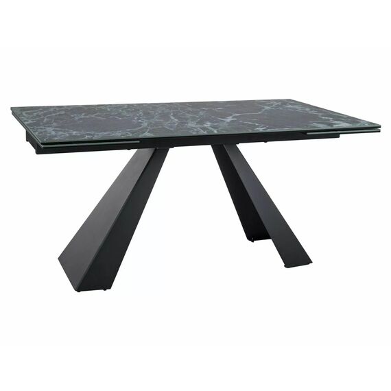 Стол обеденный SIGNAL SALVADORE Ceramic Verde Alpi морской/черный мат 160-240/90