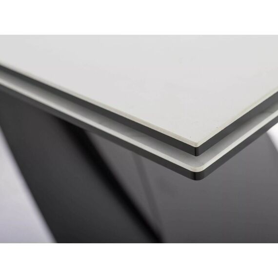 Стол обеденный SIGNAL WESTIN Ceramic Diamond Cream кремовый/черный мат 160-240/90, изображение 4