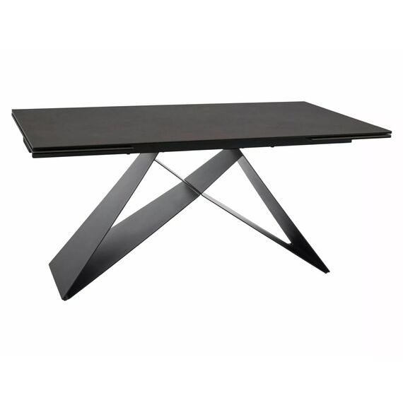 Стол обеденный SIGNAL WESTIN Ceramic Ossido Bruno коричневый/черный мат 160-240/90