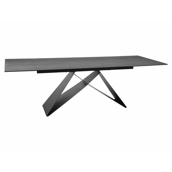 Стол обеденный SIGNAL WESTIN Ceramic Pietra Di Savoia серый/черный мат 160-240, изображение 2